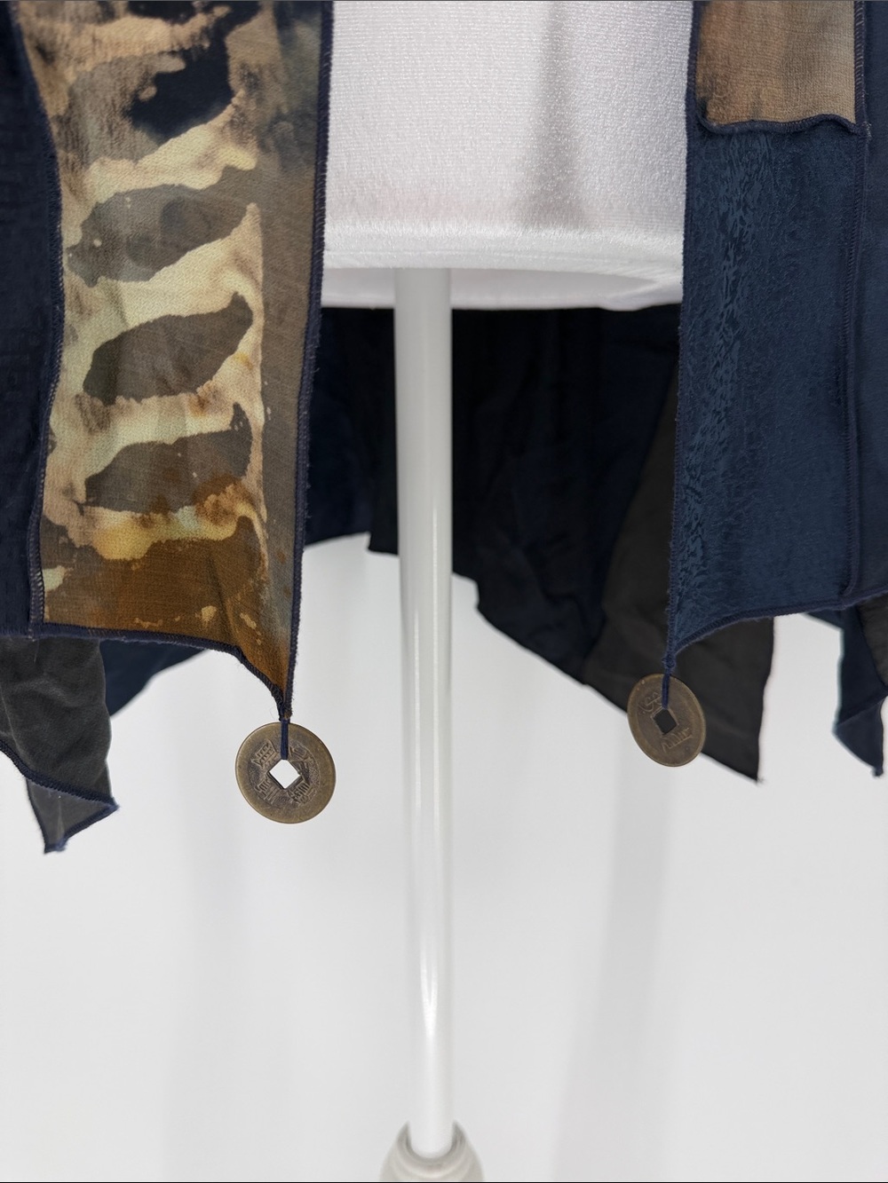 Vintage EGO 100% Silk Patchwork Art to‎ Wear Jacket Cardigan Lagenlook Boho - Picture 6 of 8